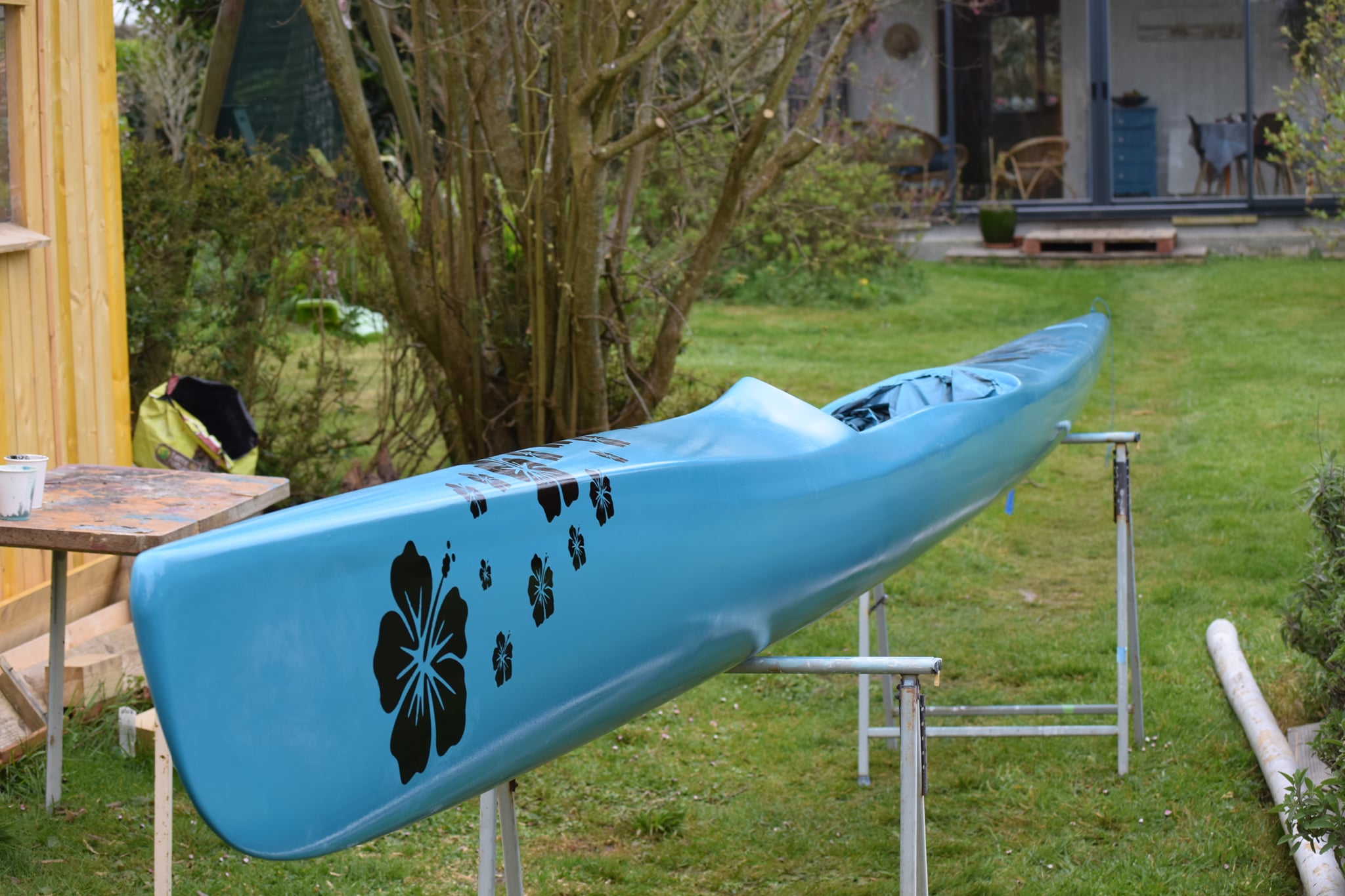 Peinture époxy au pistolet Canoë Kayak Club Brestois